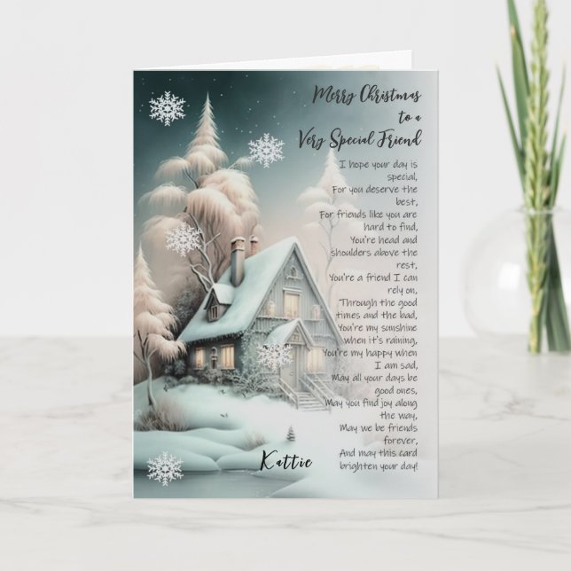 Carte Joyeux Noël à un ami très spécial Noël (Devant)