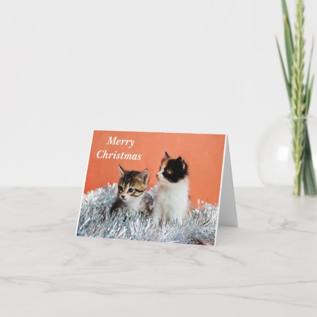 CARTE JOYEUX NOËL À *UN CHAT AU TOP* (Devant)