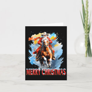 Carte Joyeux Noël à Western Père Noël