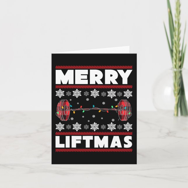 Carte Joyeux Noël Amusants Gymnase de Noël Fitness Gi (Devant)
