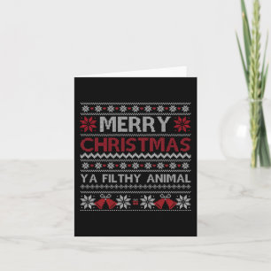 Carte Joyeux Noël animal sale Ya style laid Noël Noël