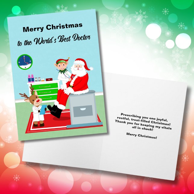 Carte Joyeux Noël au meilleur médecin du monde (Créateur téléchargé)