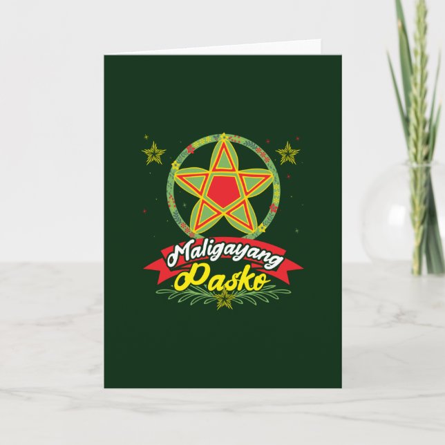 Carte Joyeux Noël aux Philippines Noël philippin (Devant)