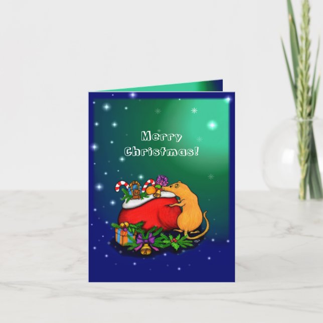 Carte Joyeux Noël avec le Prince Ratigan (Devant)