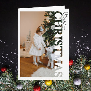 Carte Joyeux Noël avec photo de famille personnalisée