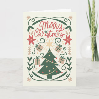 Carte Joyeux Noël avec un arbre