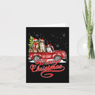 Carte Joyeux Noël Berger australien Père Noël Reindeer