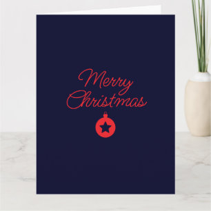 Carte Joyeux Noël Black Rock Bleu classique Unique