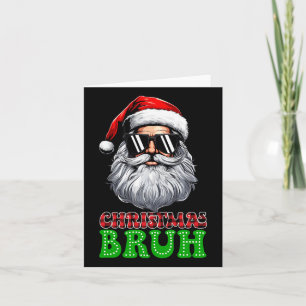 Carte Joyeux Noël Bruh Santa Claus Bruh Plaid Xmas P
