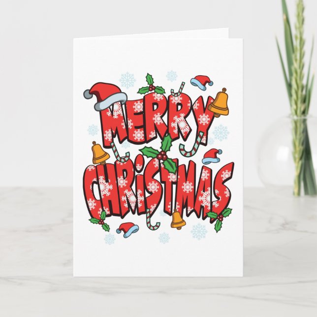 Carte Joyeux Noël - Cadeau de la saison festive de Noël (Devant)