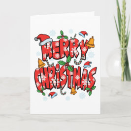 Carte Joyeux Noël - Cadeau de la saison festive de Noël