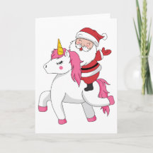 joyeux noël chevauchant une licorne