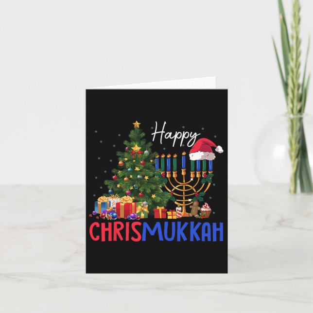 Carte Joyeux Noël Chrismukkah Joyeux Noël Hanoukka (Devant)