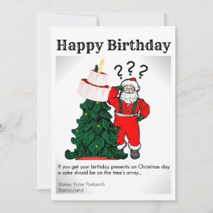 Carte Joyeux Noël d'anniversaire