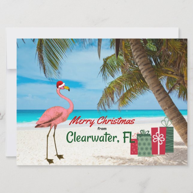 Carte Joyeux Noël de Clearwater, FL (Devant)
