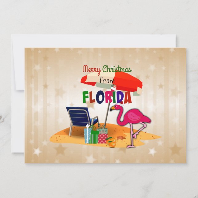 Carte Joyeux Noël de Floride (Devant)