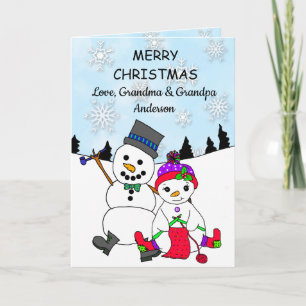 Carte Joyeux Noël de grand-mère et grand-père