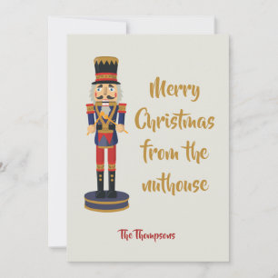 Carte Joyeux Noël de la nuthouse drôle Nutcracker