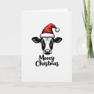 Carte Joyeux Noël de la vache rigolote