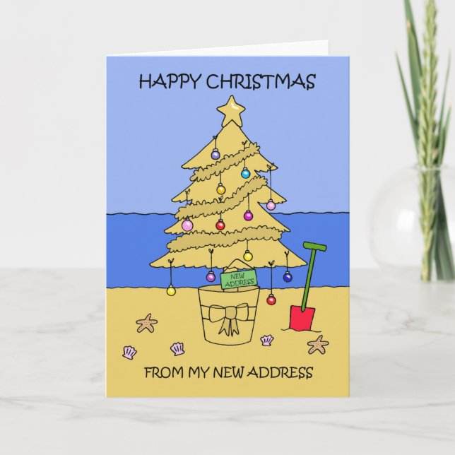 Carte Joyeux Noël de New Home By the Beach (Devant)