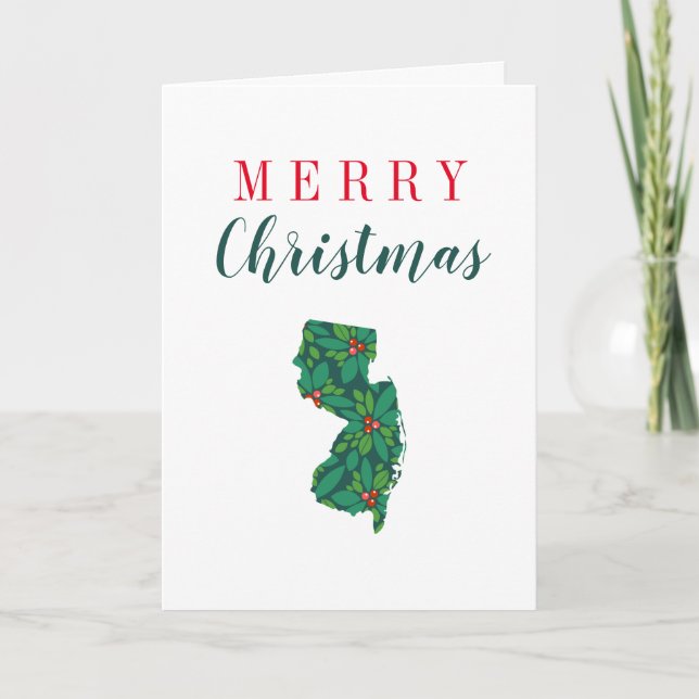 Carte Joyeux Noël de New Jersey (Devant)