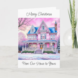 Carte Joyeux Noël de notre maison à votre