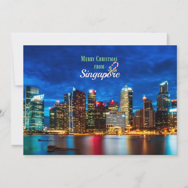 Carte Joyeux Noël de Singapour (Devant)