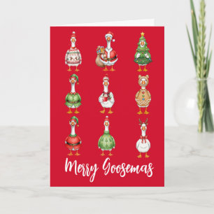 Carte Joyeux Noël d'oie Goosman