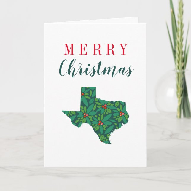 Carte Joyeux Noël du Texas (Devant)