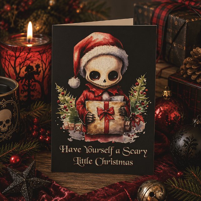 Carte Joyeux Noël Éffrayant gothique (Créateur téléchargé)