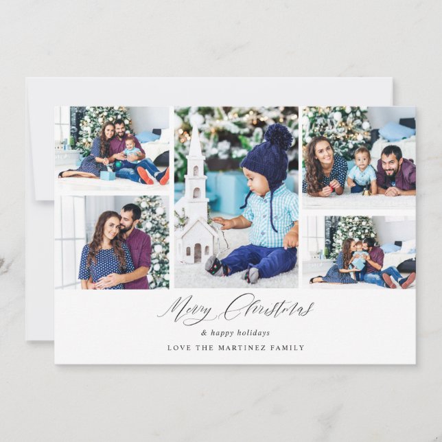 Carte Joyeux Noël Ele Chic 5 Photo (Devant)