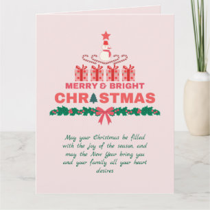 Carte Joyeux Noël élégant et lumineux Christmas 2023 Col