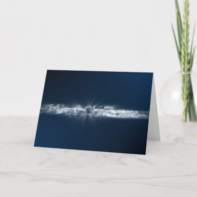Carte Joyeux Noël élégante étincelles de Noël (Devant)
