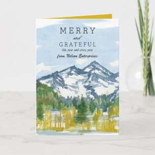 Carte Joyeux Noël Entreprise Montagnes Rocheuses Personn