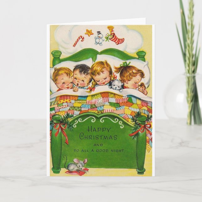 Carte Joyeux Noël et à tous une bonne nuit (Devant)
