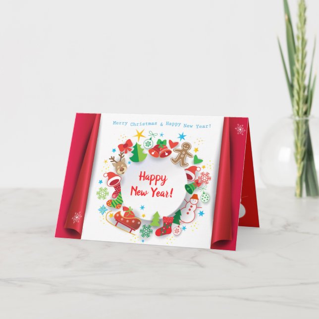 Carte Joyeux Noël et Bonne Année ! XMAS (Devant)
