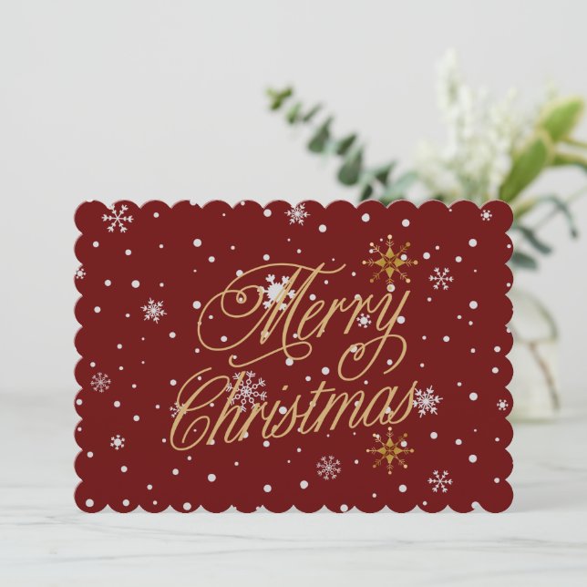 Carte Joyeux Noël Fête tendance (Debout devant)