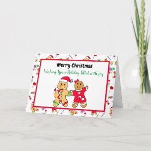 Carte Joyeux Noël Gingerbread Man Holiday Recette