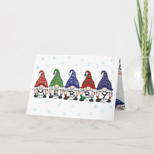Carte Joyeux Noël Gnomes