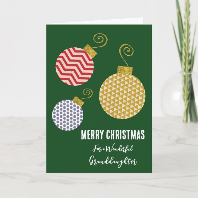 Carte Joyeux Noël Grandgirl moderne (Devant)