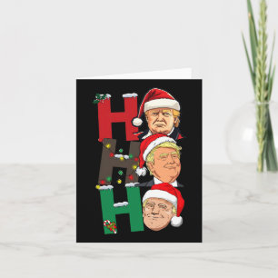 Carte Joyeux Noël Ho Ho Trump Père Noël Light Christa