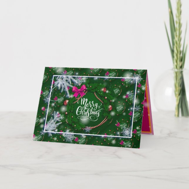 Carte Joyeux Noël Holiday Meilleur cadeau populaire (Devant)