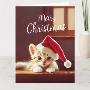 Carte Joyeux Noël Kitten