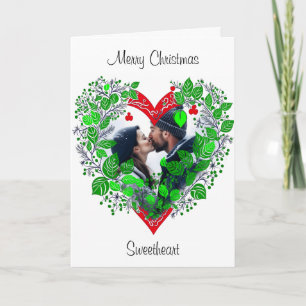 Carte Joyeux Noël ma chérie   Photo de Noël du coeur