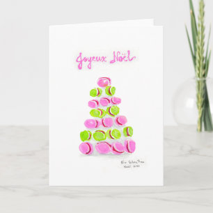 Carte Joyeux Noel Macarons Christmas Card