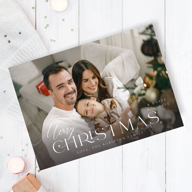 Carte Joyeux Noël minimaliste Festivale H Photo (Créateur téléchargé)