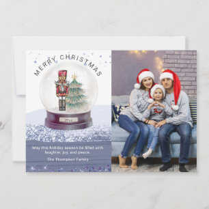 Carte Joyeux Noël Neige Globe Nutcracker Photo