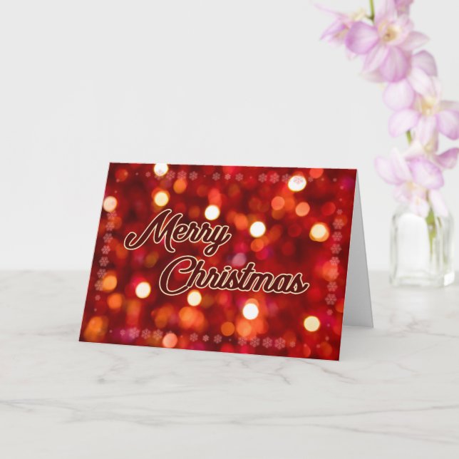 Carte Joyeux Noël noble avec une élégance scintillante r (Orchidée)