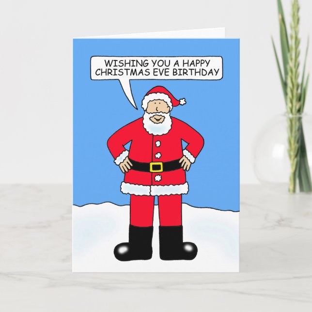 Carte Joyeux Noël Nouvel Anniversaire Décembre 24 (Devant)
