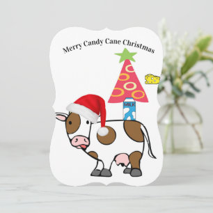 Carte Joyeux Noël Père Noël Fromage de vacheCarte de voe
